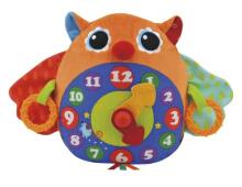 K's Kids Day N Night Owl Clock Art.KA10662  Dienas un nakts pūces pulkstenis 6+ mēn.