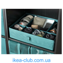 IKEA Art.101.855.93 SKUBB Ящик с отделениями, голубой