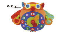 K's Kids Day N Night Owl Clock Art.KA10662  Dienas un nakts pūces pulkstenis 6+ mēn.