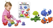 K's Kids Sea Creatures Art.KA10674  Rotaļlietu komplekts vannai Jūras iemītnieki 