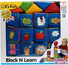 K's Kids Block N Learn Art. KA10458 vaikiškų kaladėlių rinkinys