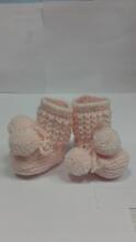Hand Made Latvia Вязанные Мягкие Детские Пинетки