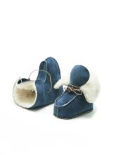 Eco Wool Rolo Velour Art.2407-38 Велюровые пинетки из мерино шерсти