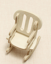 Woodcraft Art.MA1025 Koka 3D puzle Mini Krēsls