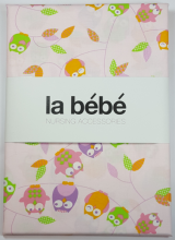 La Bebe™ Set 100x140/105x150/40x60 Art.44507 Owl Pink Gultas veļas komplekts 3 -daļīgs