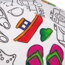 BubaBloon Art.040338 Colour Your Own Lateksa balons ar auduma pārvalku + 4 gab. flomasteri