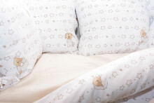 La bébé Boutique Bears Art.38843 Kokvilnas apmalīte bērna gultiņai no spilventiņiem ( 6 gab.)