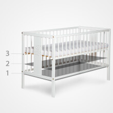 Klups Radek Priede Art.4157 Bērnu gulta-šūpulis ar atvilktni 120x60 cm
