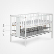 Klups Radek  Art.4157 Wooden baby bed 120x60cm