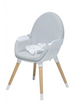 Britton Fika Art.B2131 Light Grey/Natural Legs barošanas krēsls