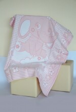 Rožinė rožė Šviesiai rožinė 899451 Aukštos kokybės vaikiška medvilninė antklodė (antklodė) 100x140 cm